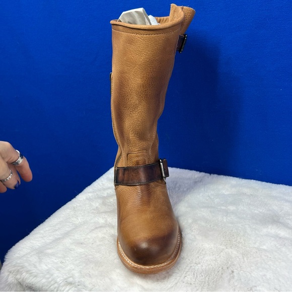 BNIB |•FREEBIRD🦅BY STEVEN•| RIP Brown Leather Moto Boots - Picture 7 of 11